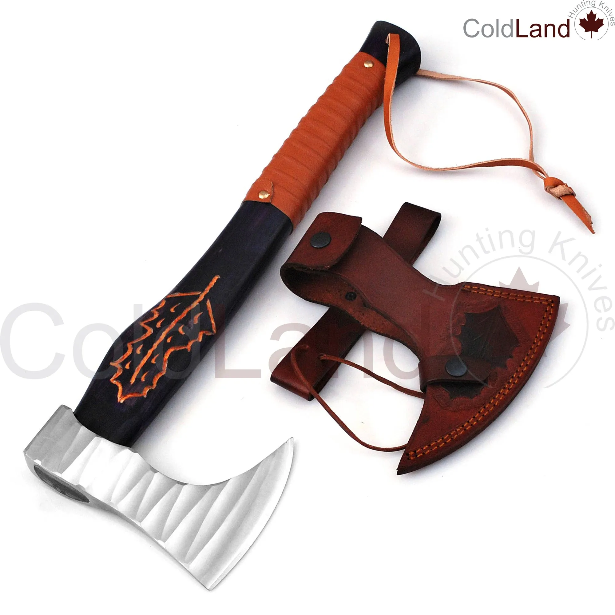 Viking Axe, Camping Axe, Hunting Axe, Carving Axe, Bearded, One-of-a-Kind, Sharp Blade, Solid Wood, ARSAXE12