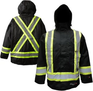 Viking Professional Insulated Journeyman 300D Trilobal Rip-Stop FR Jacket - Waterproof Flame Retardant Hi Vis Jackets for Men