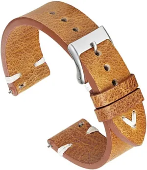 Vintage Leather Watchband Watch Strap Men Watch Accessories Watch Band with Stainless Steel Buckle