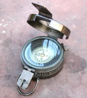 Vintage Marine Instrument Antique Nautical Retro Look Military Heavy Brass Black Classic Finish Navigational Compass