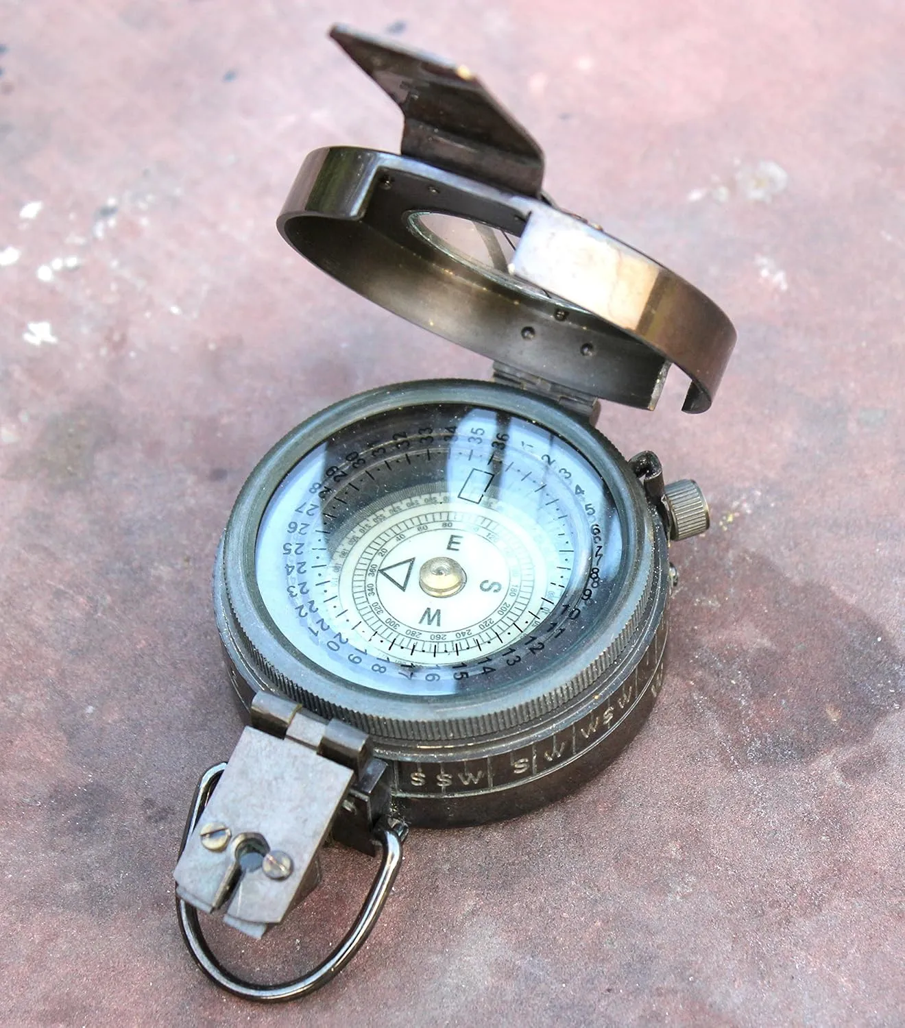 Vintage Marine Instrument Antique Nautical Retro Look Military Heavy Brass Black Classic Finish Navigational Compass