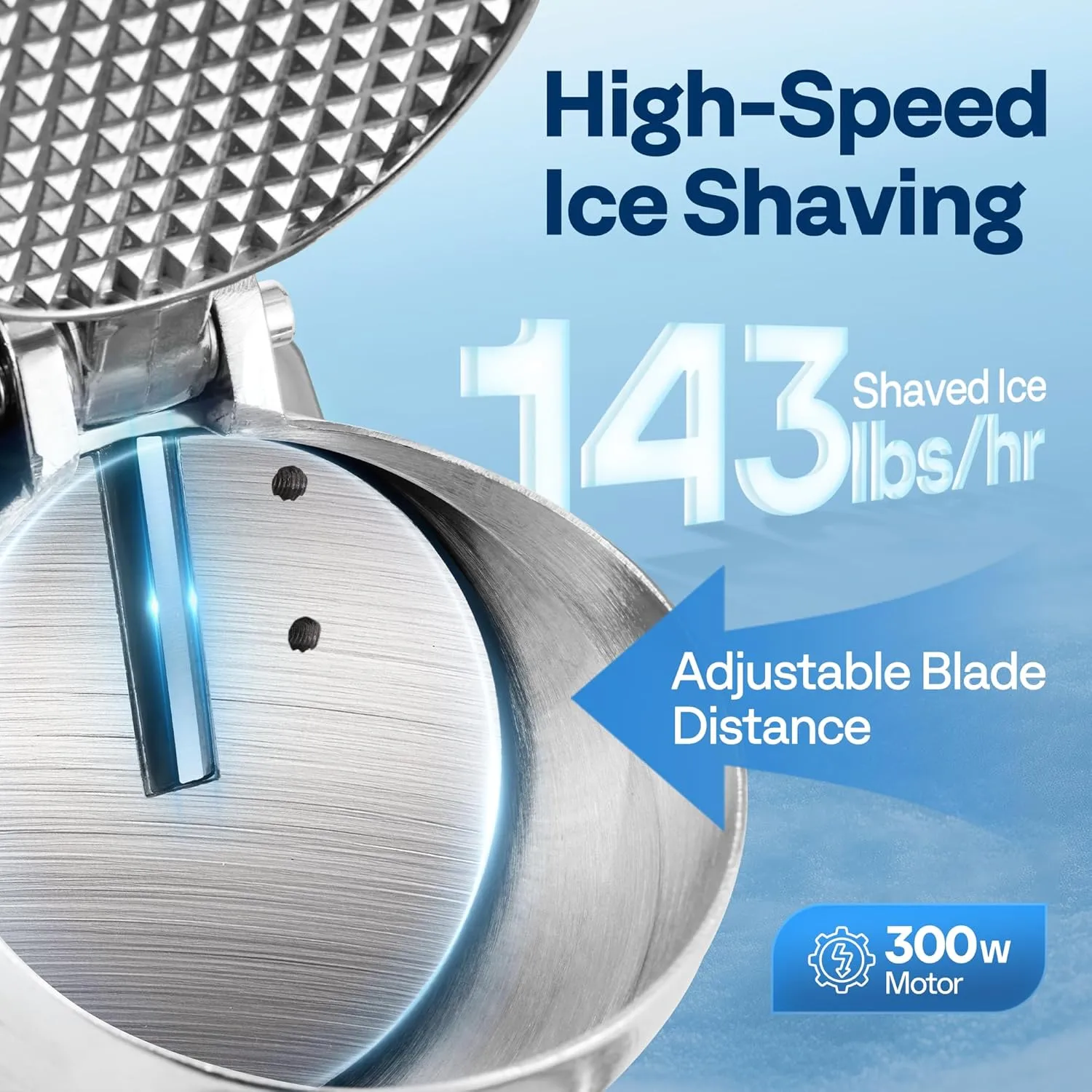 VIVOHOME Electric Ice Shaver Snow Cone Maker Machine Silver 143lbs/hr with Ice Pick for Home and Commercial Use