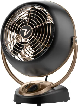 Vornado VFAN Petite Alchemy Vintage Fan Small Retro Air Circulator for Cooling & Decor 3 Speeds, Adjustable Tilt Gunmetal