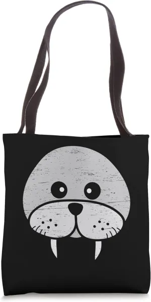 Walrus Face Costume Tusk Whiskers Marine Mammals Tote Bag
