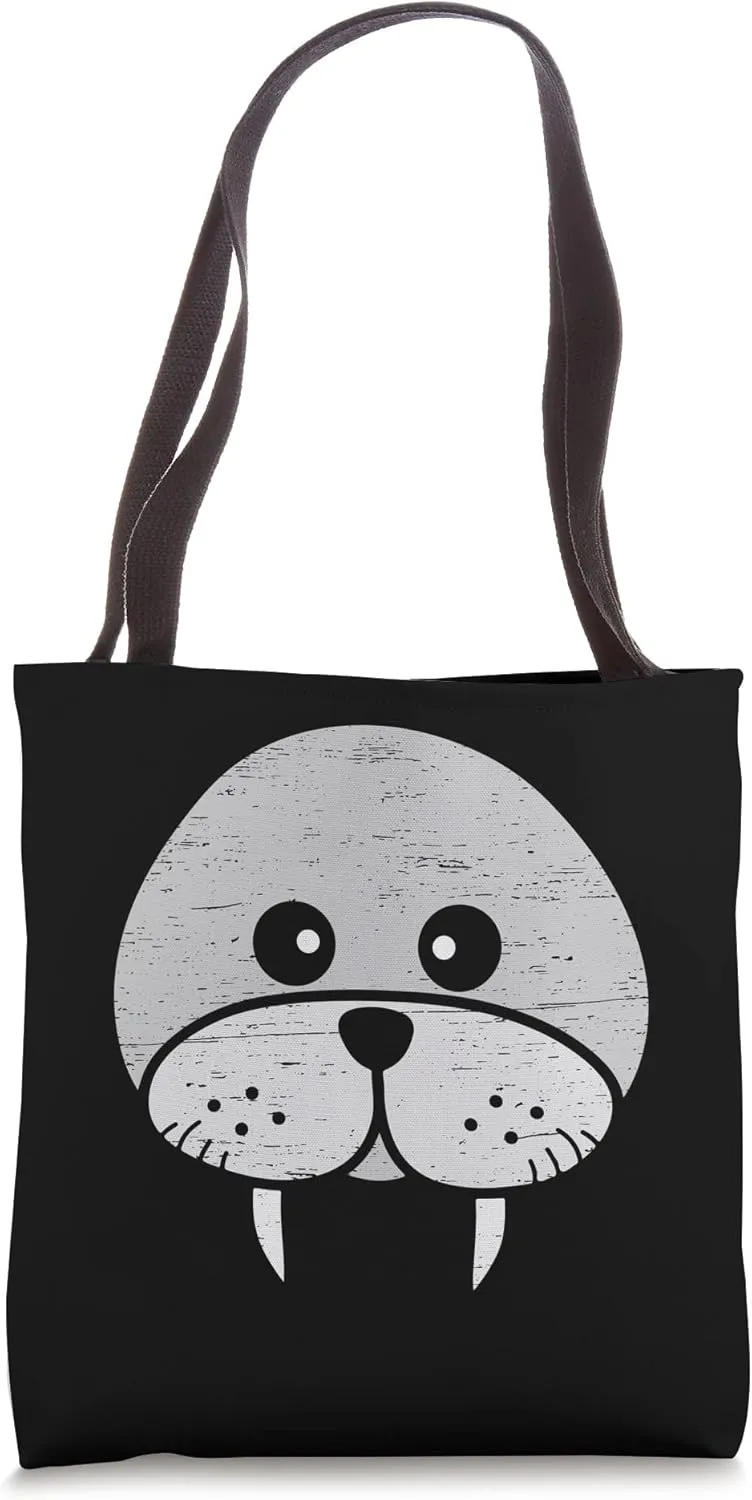 Walrus Face Costume Tusk Whiskers Marine Mammals Tote Bag
