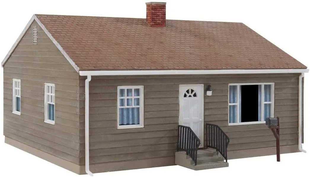 Walthers Cornerstone Postwar Prefab House HO Scale Model Kit