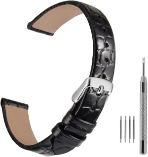 Watch Strap 10mm-20mm Leathe Watch Strap for Women，Classic Pattern Grain Watch Band Watch Bands Replacement