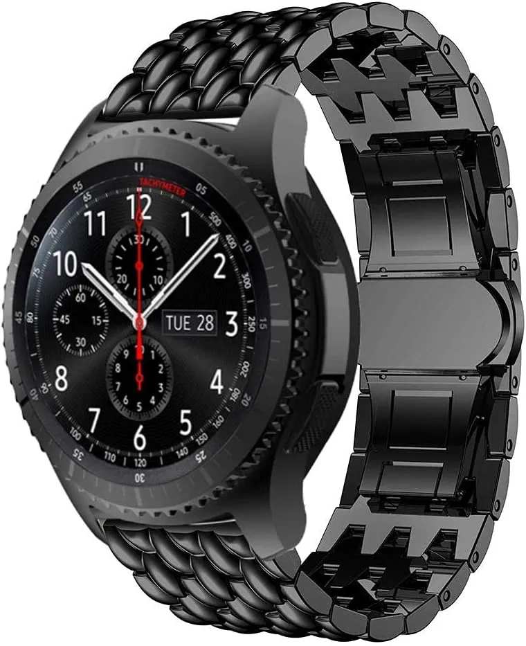 Watch Strap, Stainless Steel Strap Alloy Metal Replacement Strap Wristband Men's Women's Watch Band