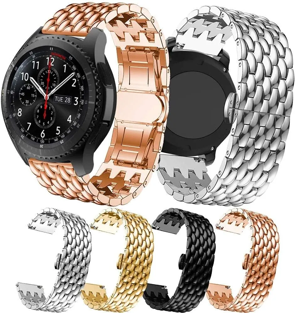 Watch Strap, Stainless Steel Strap Alloy Metal Replacement Strap Wristband Men's Women's Watch Band