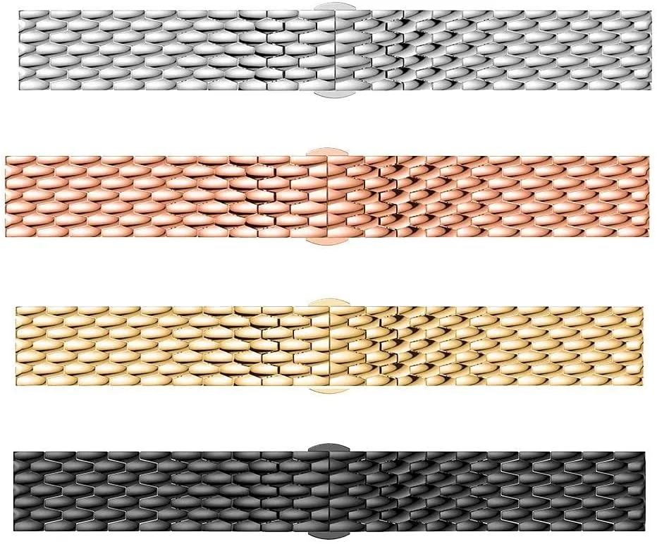 Watch Strap, Stainless Steel Strap Alloy Metal Replacement Strap Wristband Men's Women's Watch Band