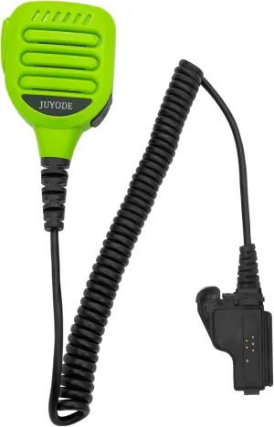 Waterproof Microphone Radio Speaker Mic Walkie Talkie Shoulder Handheld Mics with 3.5mm Audio Jack PTT for XTS1000 XTS1500 XTS2000 XTS2500 XTS3000 XTS3500 XTS5000 HT1000 Green