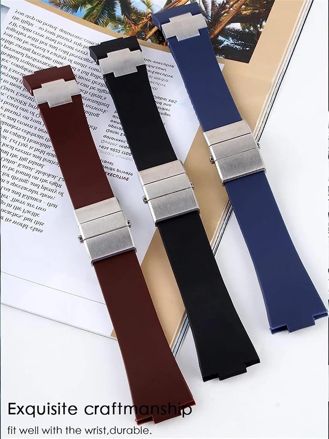 Waterproof Rubber Watch Band For Ulysse-Nardin MARINE Watchstrap Man Sport Watchband Bracelet