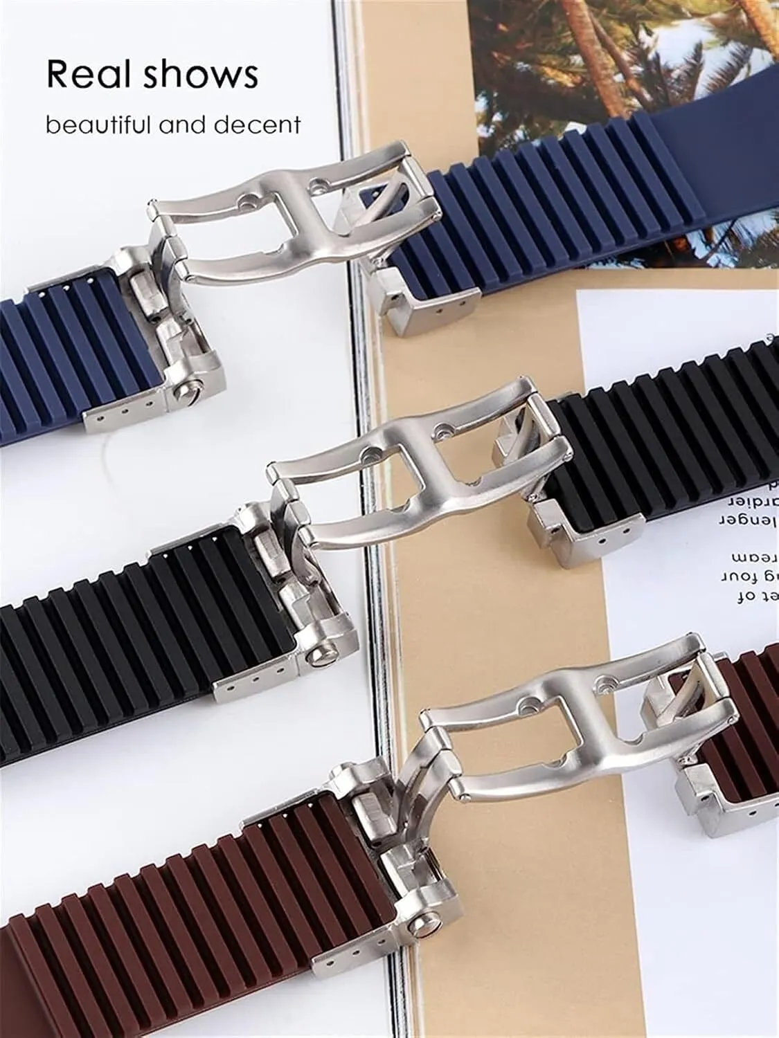 Waterproof Rubber Watch Band For Ulysse-Nardin MARINE Watchstrap Man Sport Watchband Bracelet