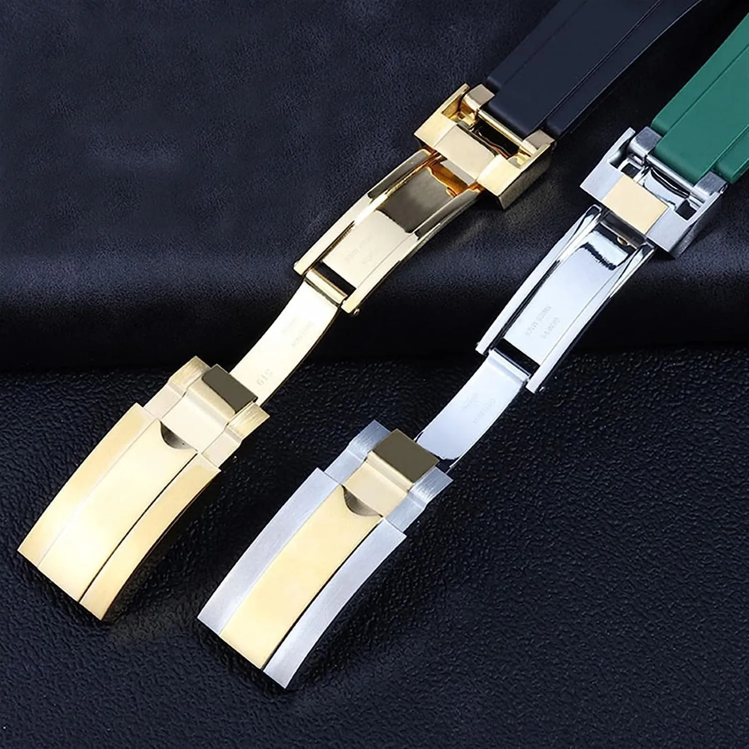 Waterproof Rubber WatchBand For Rolex Submariner YachtMaster Daytona Watch Strap Replacement Bracelet Chain Accessories