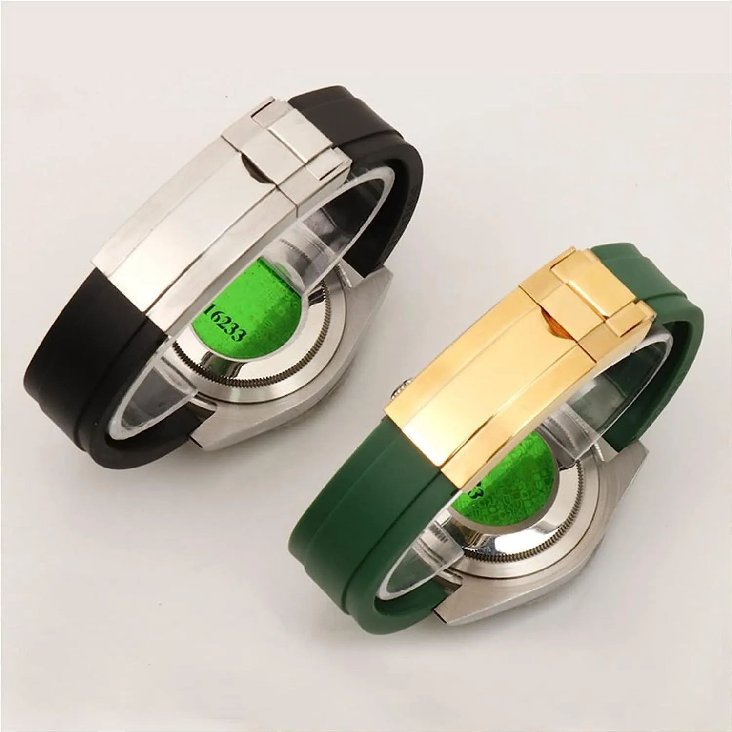 Waterproof Rubber WatchBand For Rolex Submariner YachtMaster Daytona Watch Strap Replacement Bracelet Chain Accessories