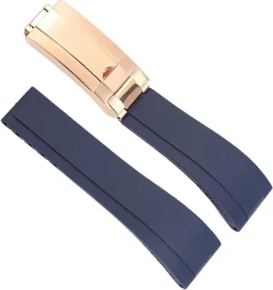 Waterproof Rubber WatchBand For Rolex Submariner YachtMaster Daytona Watch Strap Replacement Bracelet Chain Accessories