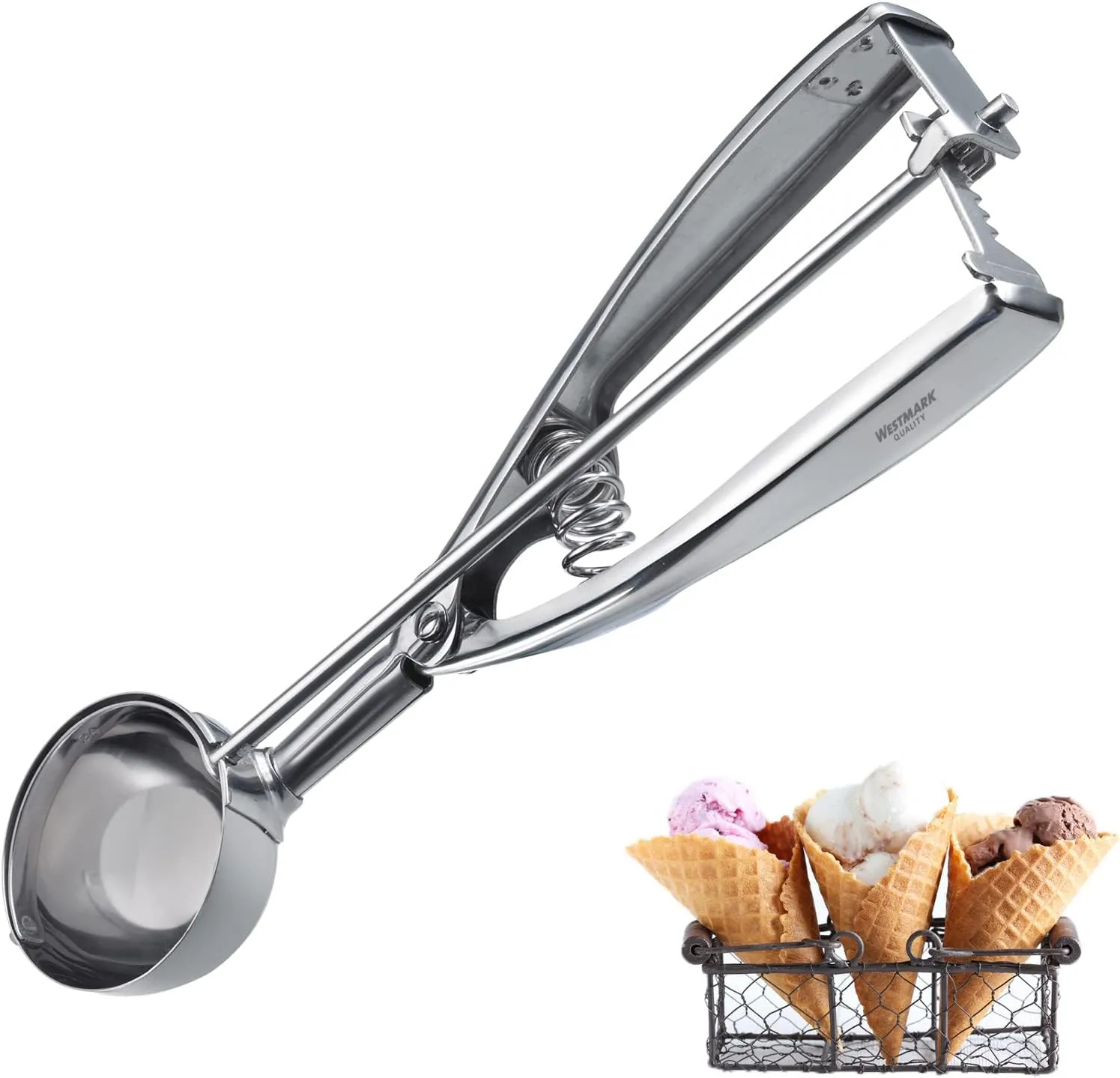 Westmark 62932270 Ice Cream Scoop, Stainless Steel, Silver