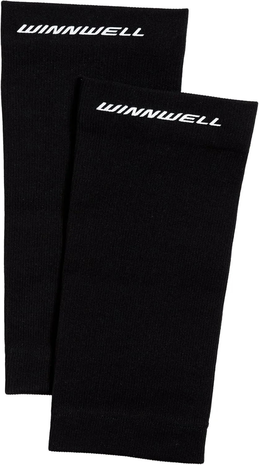 Winnwell Field Hockey Shin Guards - Lightweight Sports Goalie Pads for Ice & Street Hockey Games with Adjustable Straps