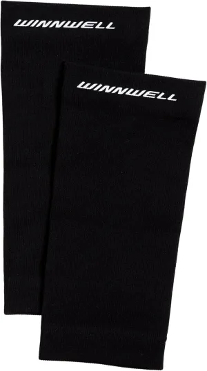 Winnwell Field Hockey Shin Guards - Lightweight Sports Goalie Pads for Ice & Street Hockey Games with Adjustable Straps
