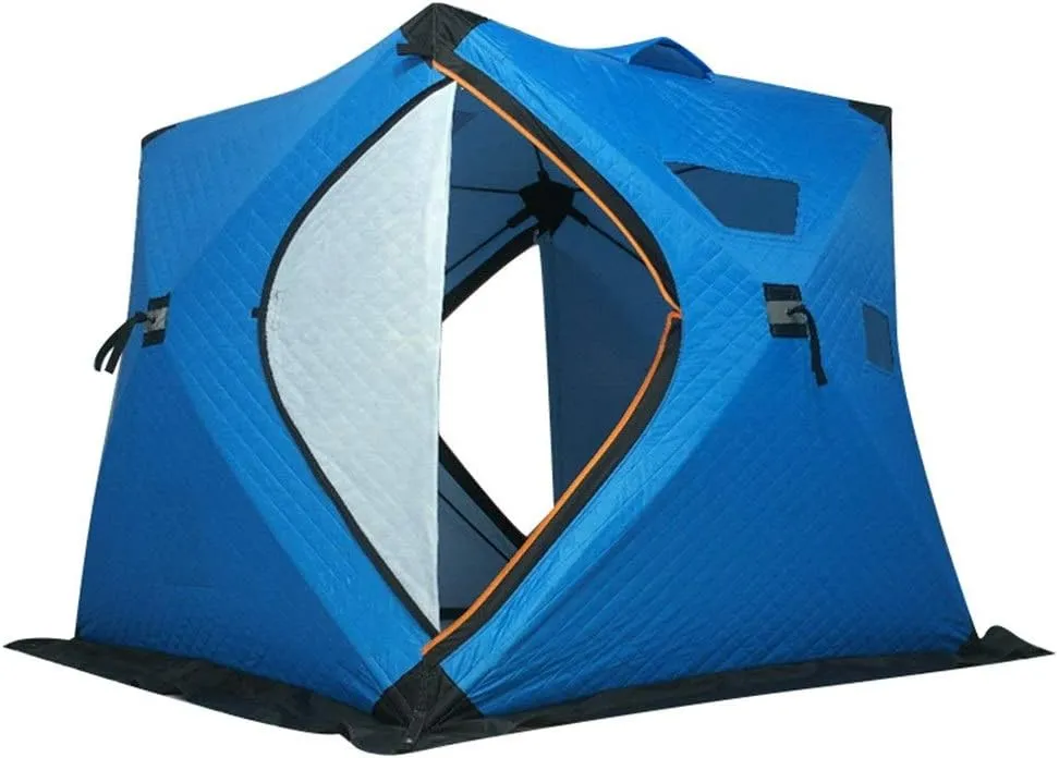 Winter Tent Winter Fishing House Outdoor Pop Ice Fishing Shelter in Winter 4 People Ice Fishing Tent Camping Tent Carry Bag for Family Short Weekends