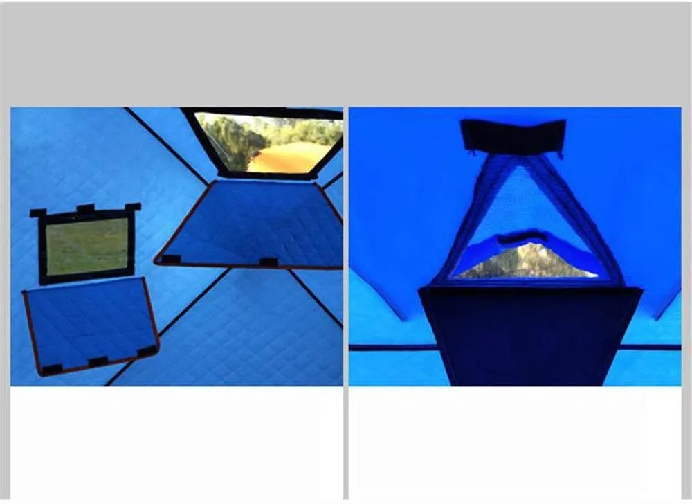 Winter Tent Winter Fishing House Outdoor Pop Ice Fishing Shelter in Winter 4 People Ice Fishing Tent Camping Tent Carry Bag for Family Short Weekends