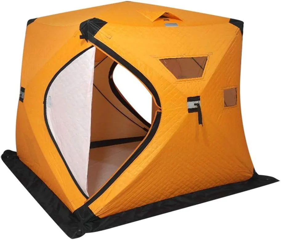 Winter Tent Winter Fishing House Outdoor Pop Ice Fishing Shelter in Winter 4 People Ice Fishing Tent Camping Tent Carry Bag for Family Short Weekends