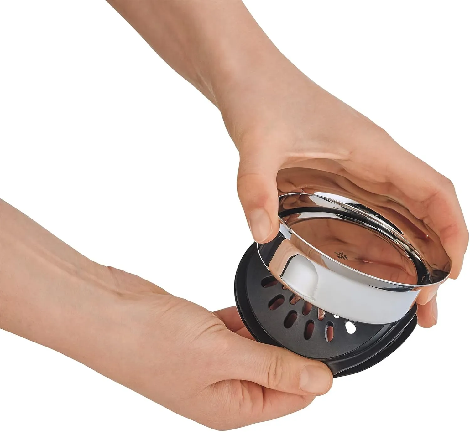 WMF Motion Water Carafe 1.25聽Litres Height 29聽cm Glass Carafe Closeup Silicone Lid Lock Handle Dishwasher Safe, 9.8聽cm, Silver