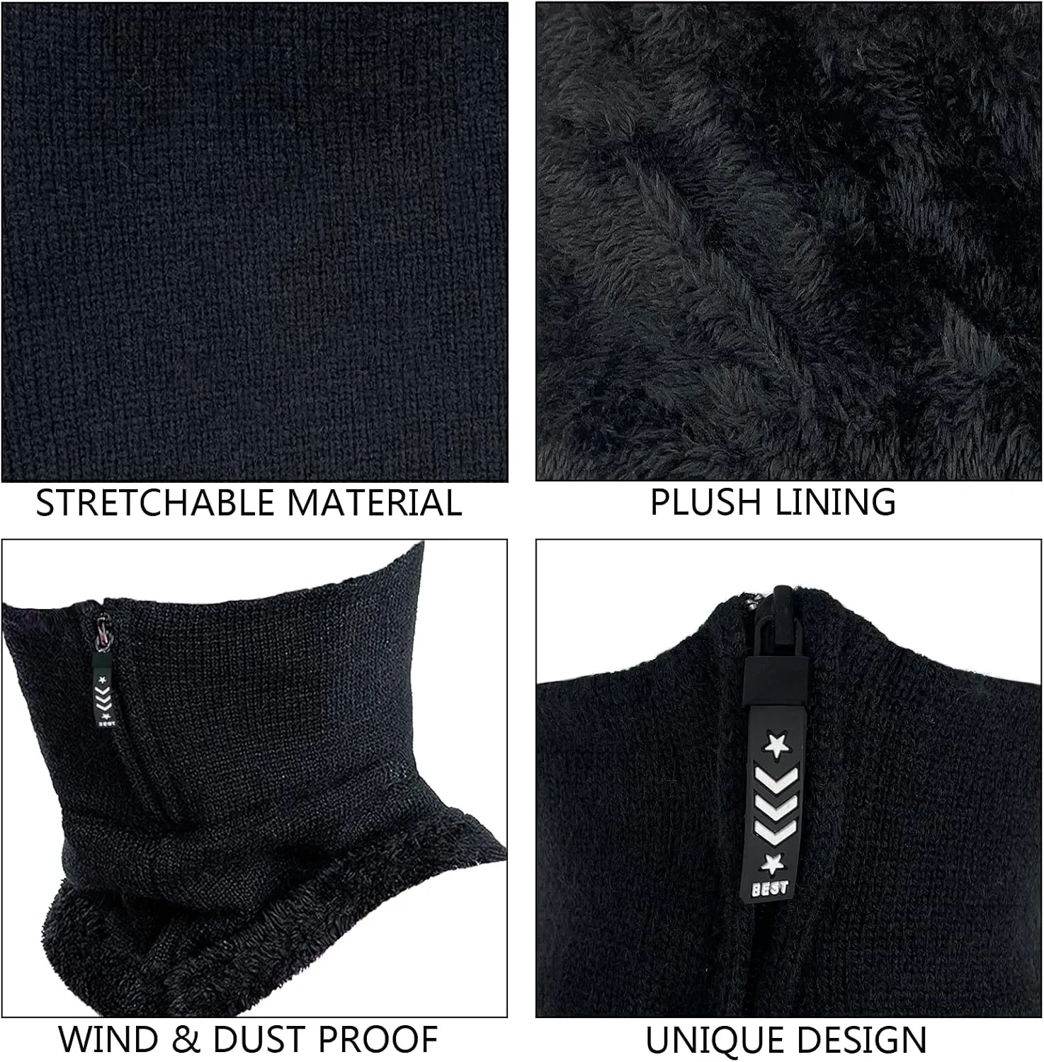 Women Balaclava Beanie Fleece Hood Cycling Ski Thermal Face Cover Hat Winter Warm Cap Scarf for Cold Weather