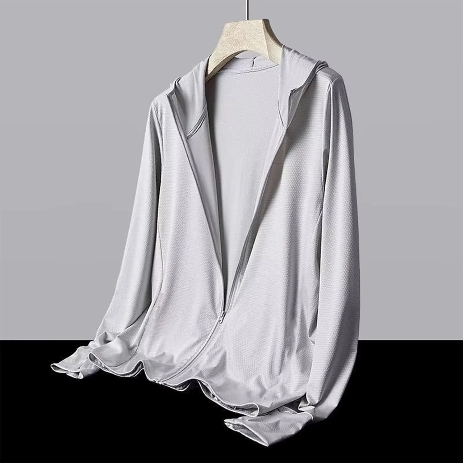 Women's Ice Silk Sunscreen Jacket Breathable Mesh Quick Dry Long Sleeves Sun Protection Summer Outdoor Clothing