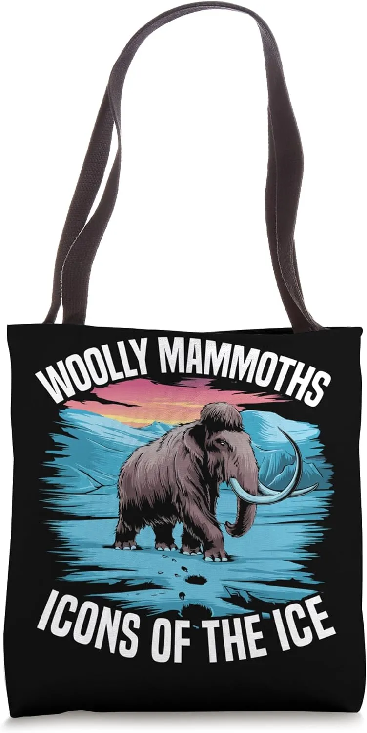 Woolly Mammoth Prehistoric Animal Lover Extinct Elephant Tote Bag