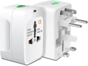 Worldwide Power Adapter Works for HTC evo is Universal for 90% of Travel Between US/EU/CN/AUS/NZ/UK Type