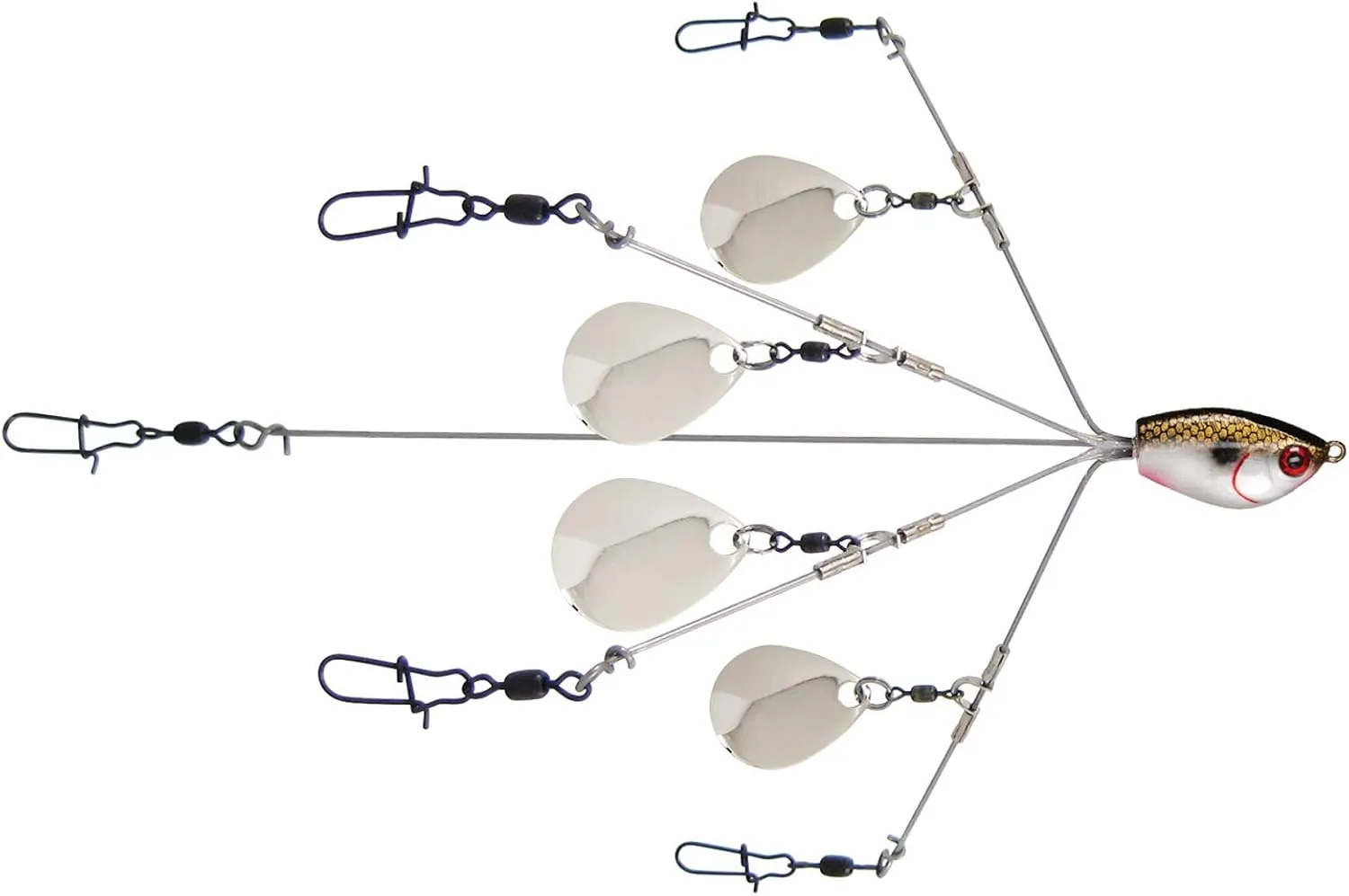 Yum Lures Yumbrella Flash Mob Junior Ultralight Colorado Blade Multi-Lure Rig, One Size