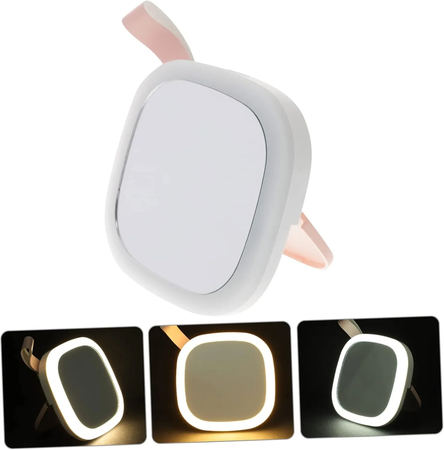 Zerodeko Portable LED Makeup Mirror Compact Travel Mirror with Night Light Dual Sided Design for Ups for Dorms Go Use Present for Women