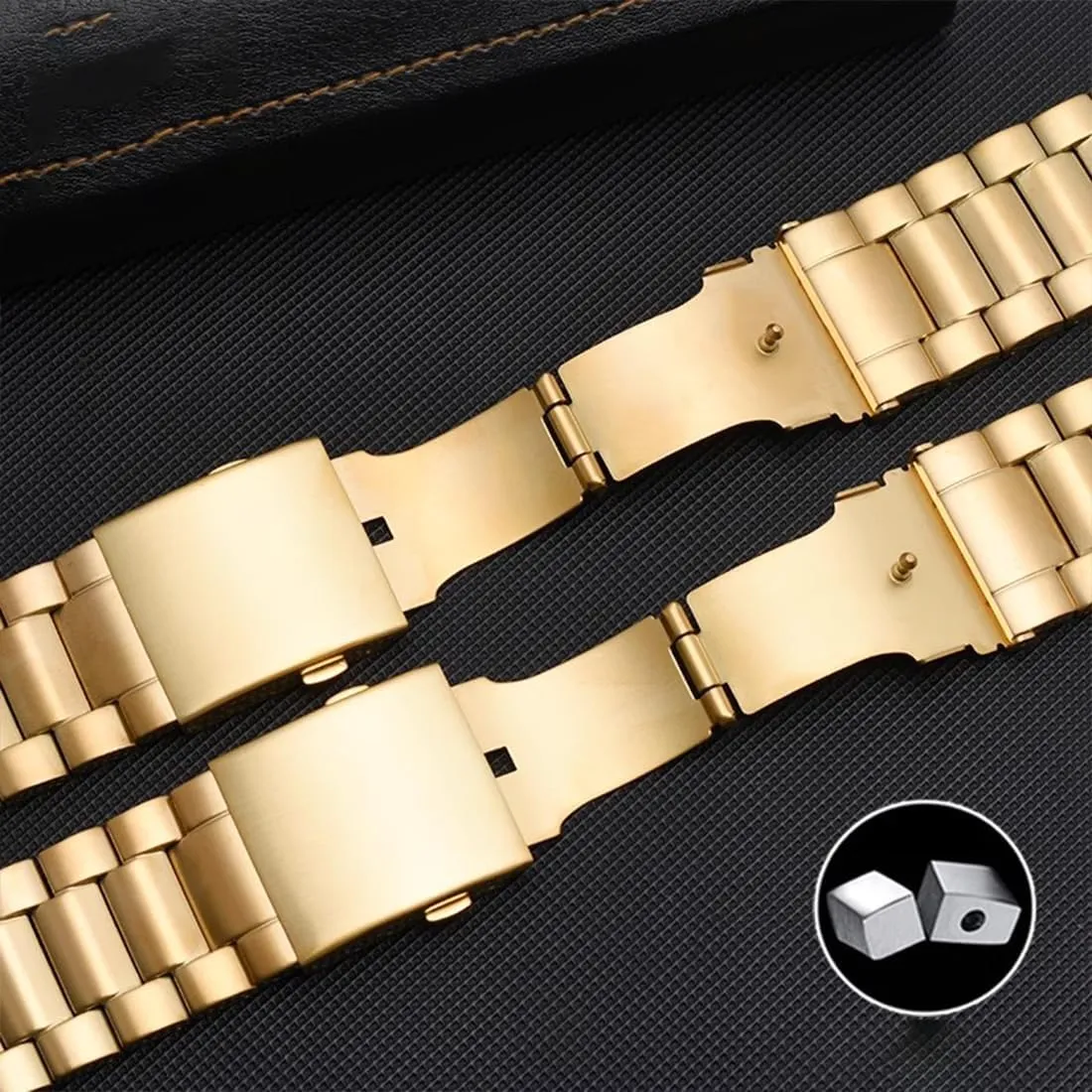 ZHUOLEI Diesel Watch Band Replacement Stainless Steel Watch Bands 22mm-28mm with Double-Lock Metal Replacement Watch Straps