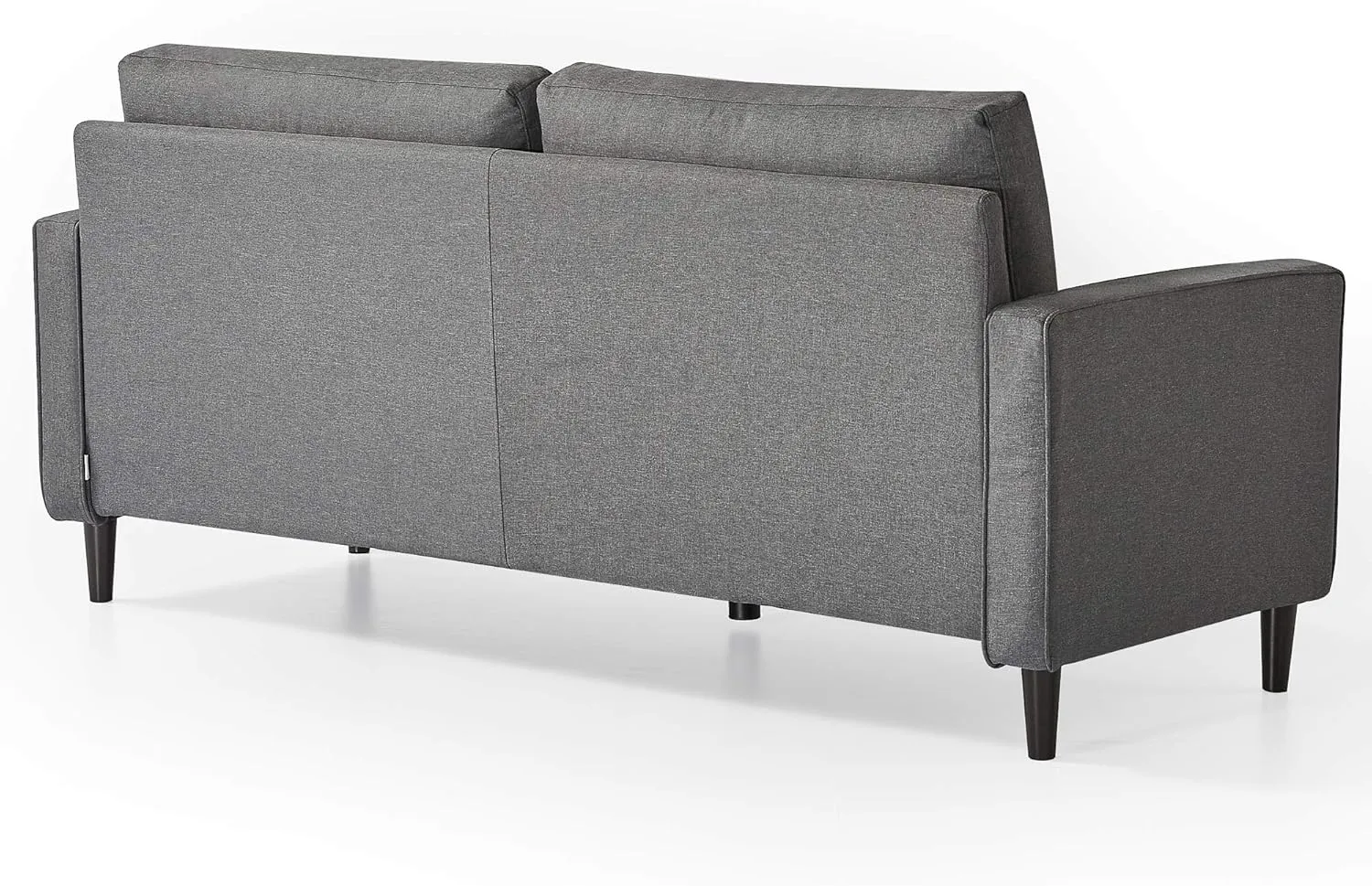 ZINUS Benton Sofa Couch, Grid Tufted Cushions, Easy, Tool-Free Assembly, Dark Grey