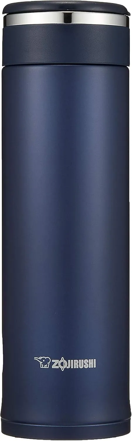 Zojirushi SM-JF48-AD Water Bottle, Stainless Steel Mug, Bottle, Direct Drinking, Lightweight, Cold Retention, 16.2 fl oz (480 ml), Navy