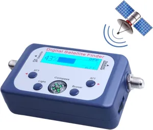 ZUNDU Satellite Finders Digital Satellite Finder Satlink Tester Meter TV Signal Receiver Sat Finder with Compass and LCD Display FTA DVB S2 for Adjusting Sat Dish, 825368524
