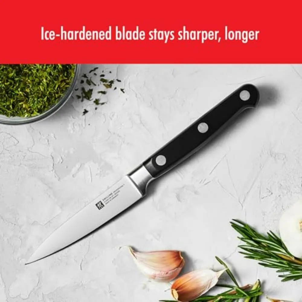 ZWILLING Professional S 3-Piece Razor-Sharp German Starter Knife Set, Made in Company-Owned German Factory with Special Formula Steel perfected for almost 300 Years, Dishwasher Safe,Black